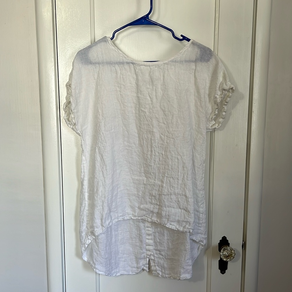 White linen shirt